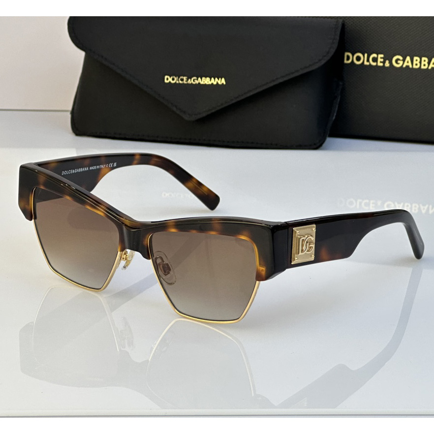 Dolce & Gabbana Logo-plaque Cat-eye Frame Sunglasses   DG4415 - DesignerGu