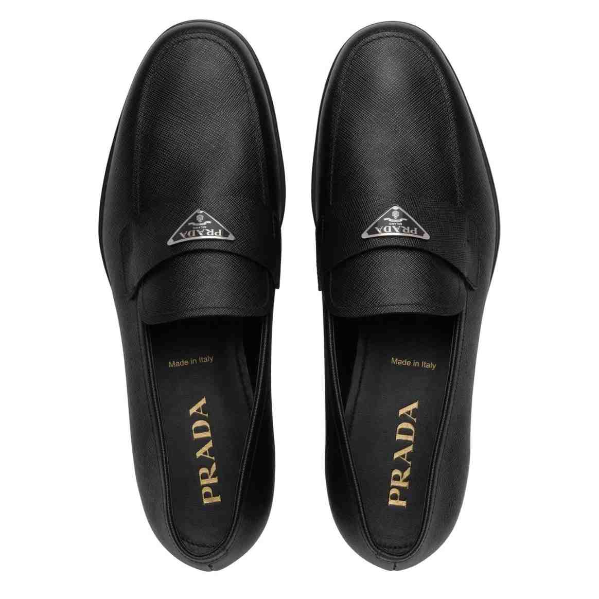 Prada Triangle Logo Loafers(Upon UK Size) - DesignerGu