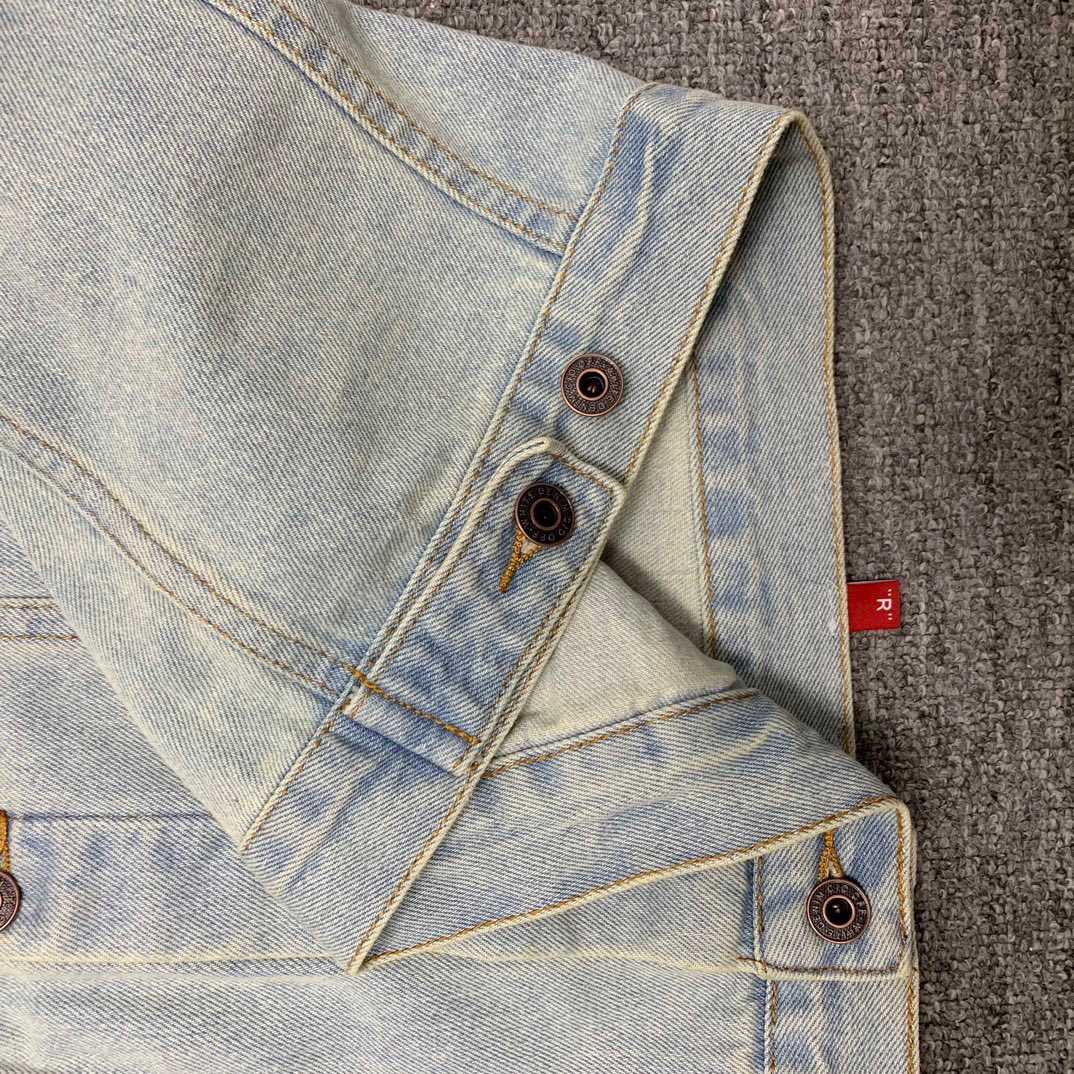 Off White Denim Oversized Denim Temperature Jacket - DesignerGu