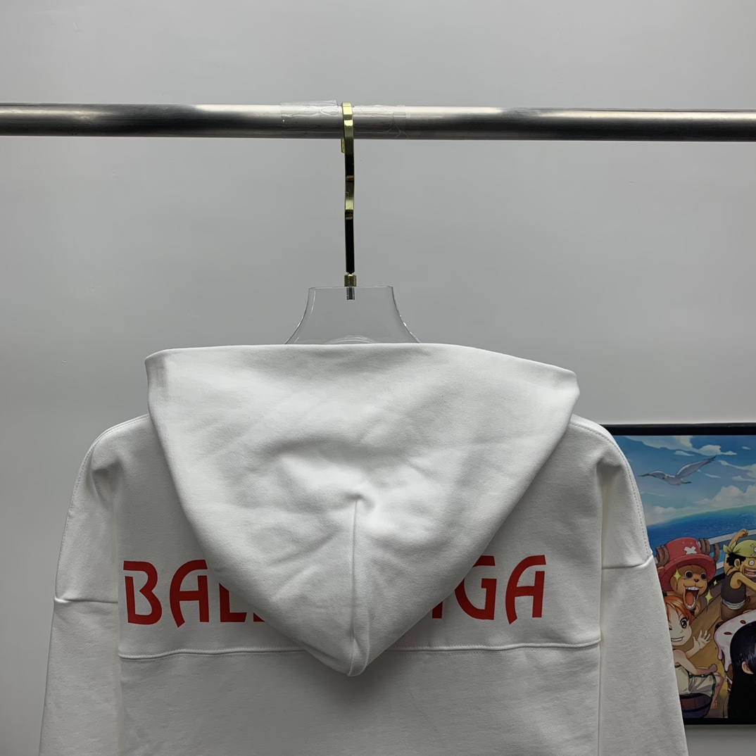 Balenciaga Logo Zip-up Hoodie - DesignerGu