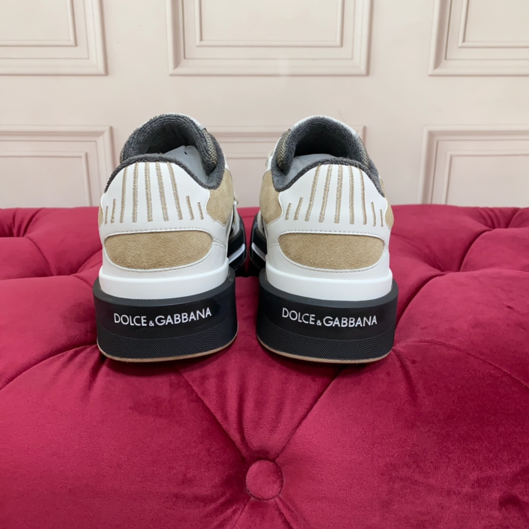 Dolce & Gabbana Mixed-material New Roma Sneakers - DesignerGu