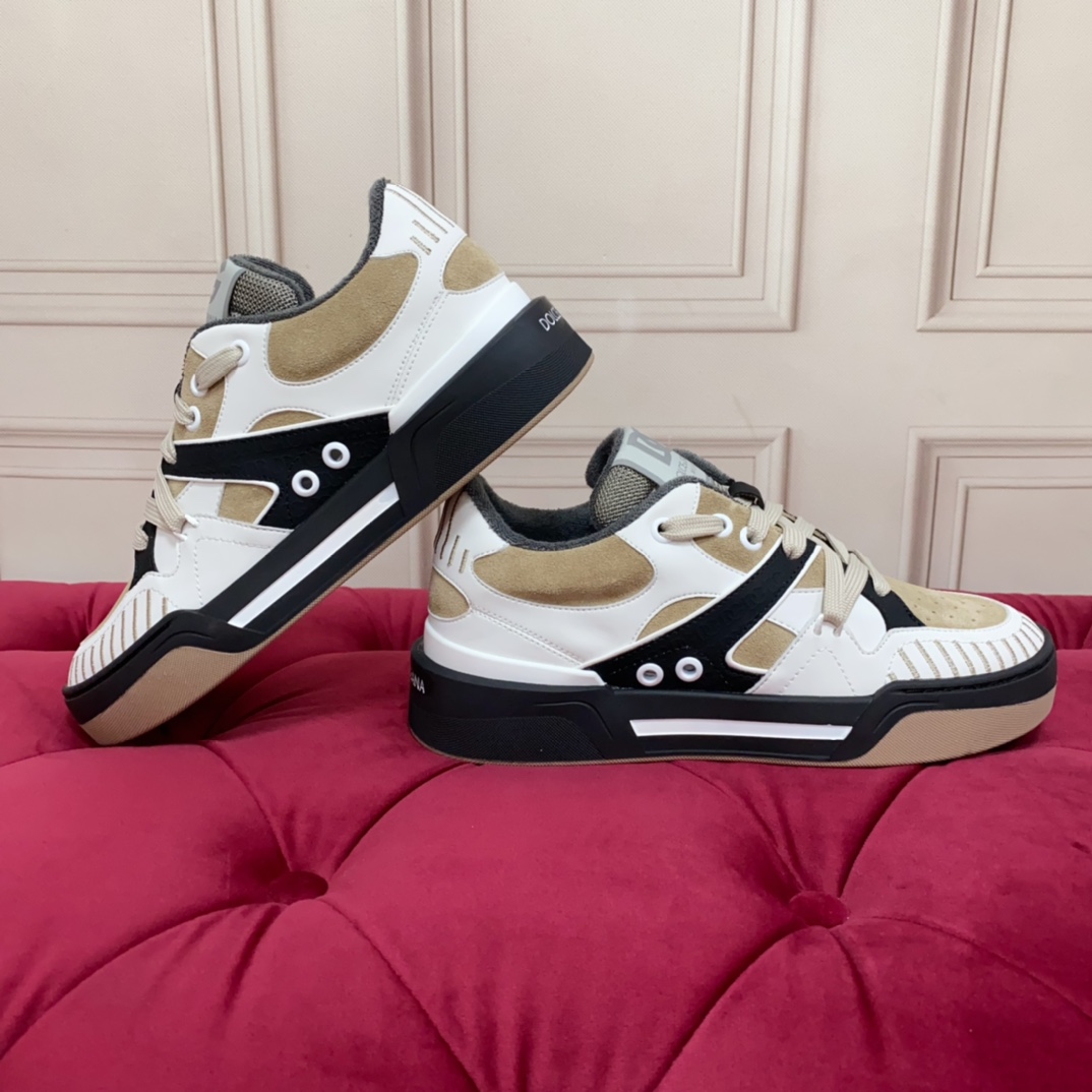 Dolce & Gabbana Mixed-material New Roma Sneakers - DesignerGu