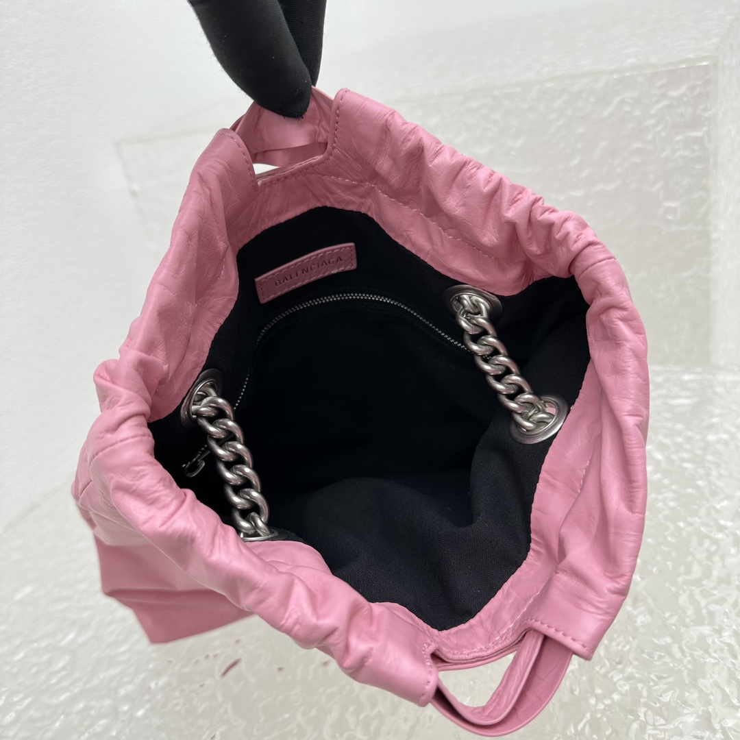 Balenciaga Crush Small Tote Bag In Pink(27X10X32CM) - DesignerGu