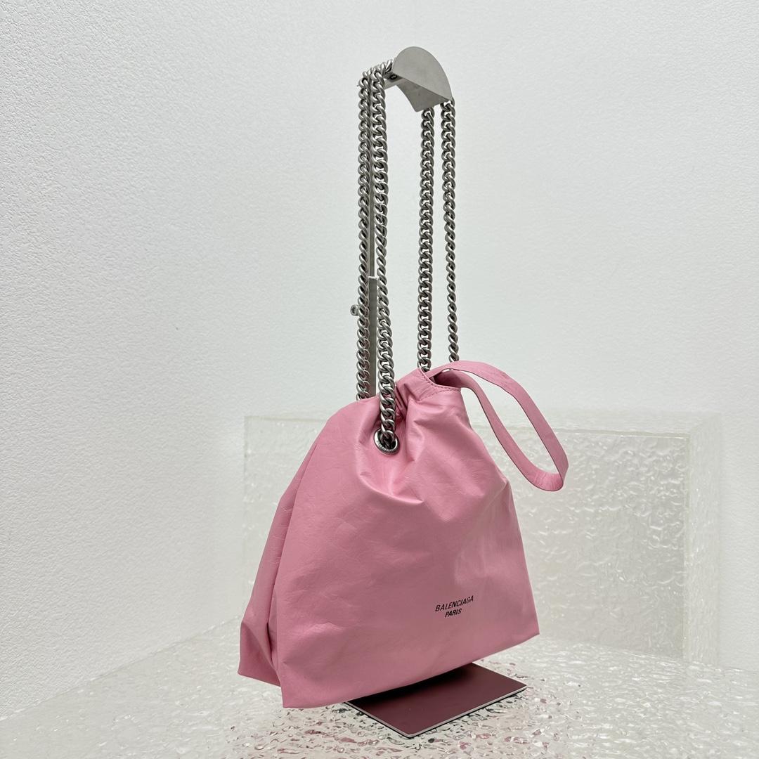 Balenciaga Crush Small Tote Bag In Pink(27X10X32CM) - DesignerGu