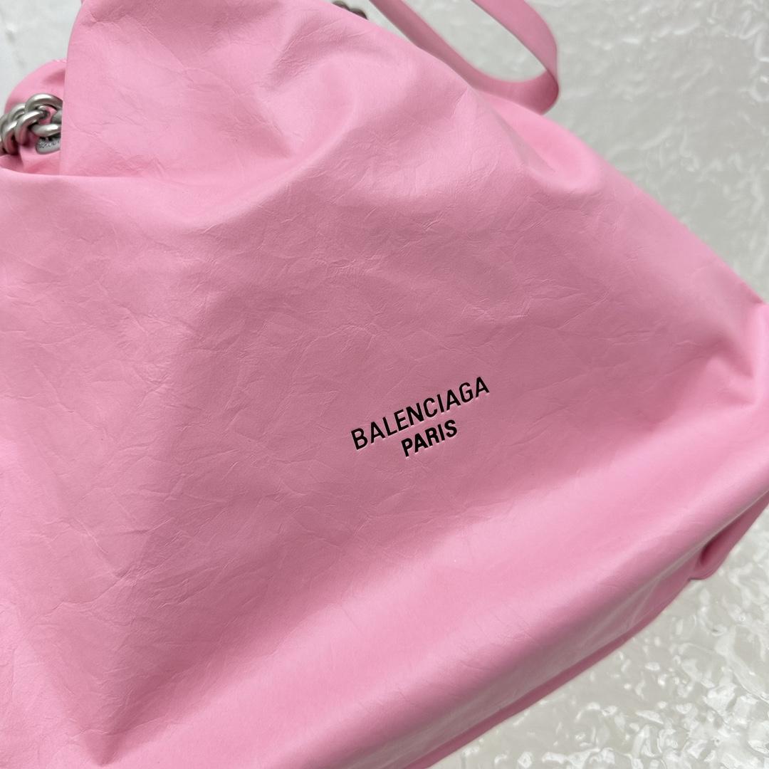 Balenciaga Crush Small Tote Bag In Pink(27X10X32CM) - DesignerGu