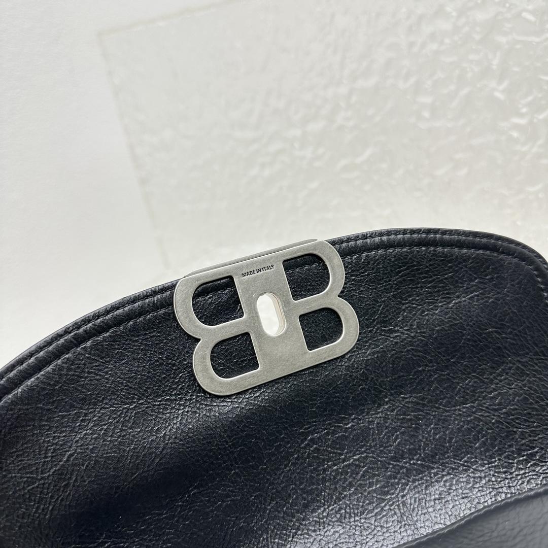 Balenciaga BB Soft Small Flap Bag In Black - DesignerGu