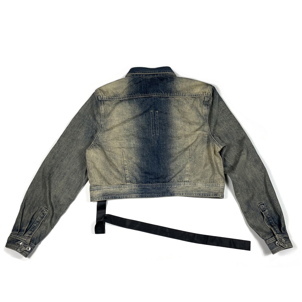 Rick Owens Cropped Denim Jacket - DesignerGu