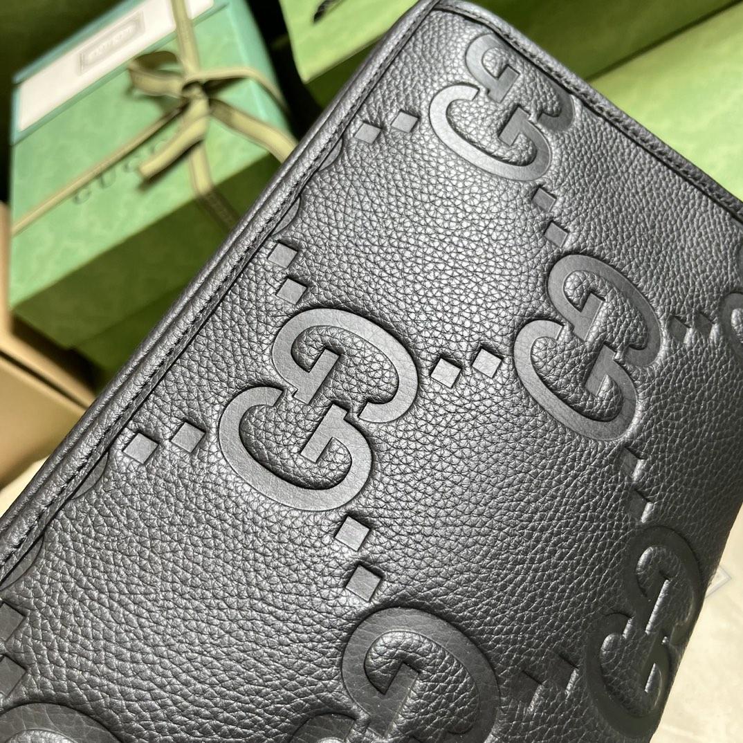 Gucci Jumbo GG Pouch (28.5x 18x 9cm) - DesignerGu