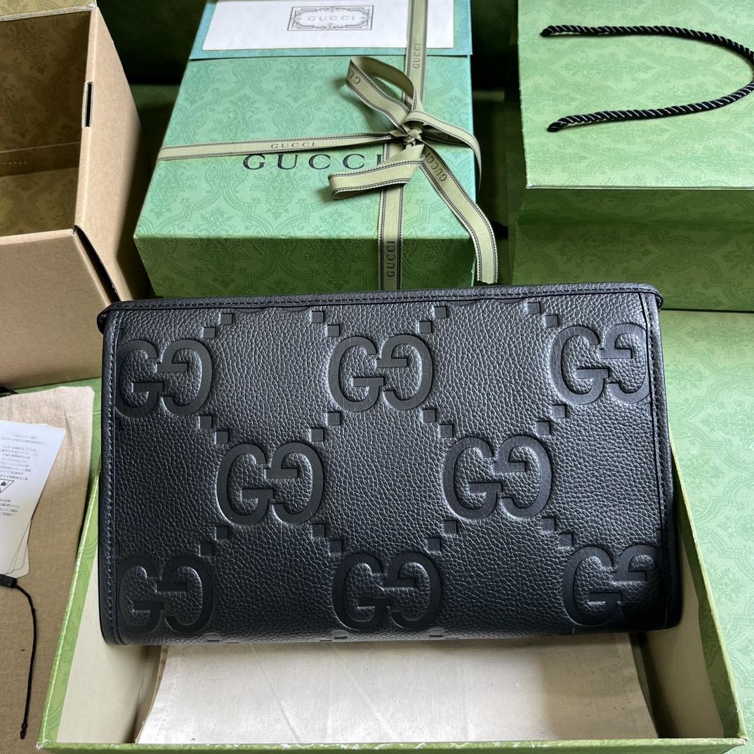 Gucci Jumbo GG Pouch (28.5x 18x 9cm) - DesignerGu