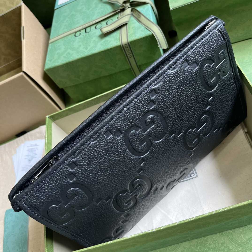 Gucci Jumbo GG Pouch (28.5x 18x 9cm) - DesignerGu