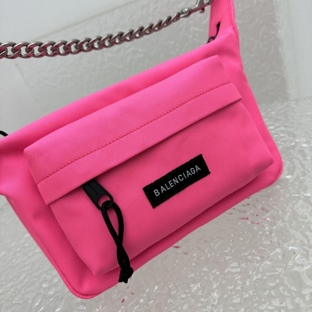 Balenciaga Raver Medium Bag With Chain In Neon Pink - DesignerGu