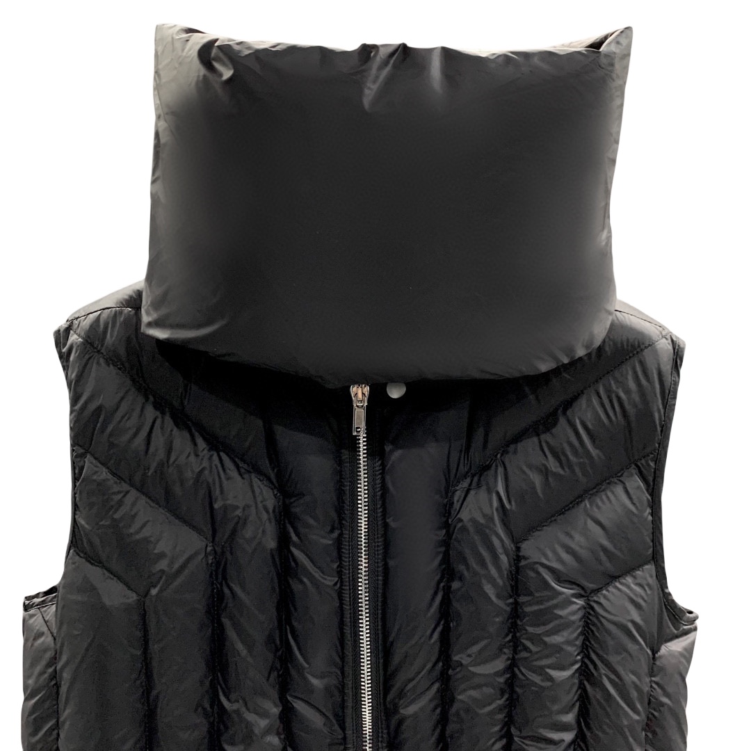 Rick Owens Black Quilted Down Vest - DesignerGu