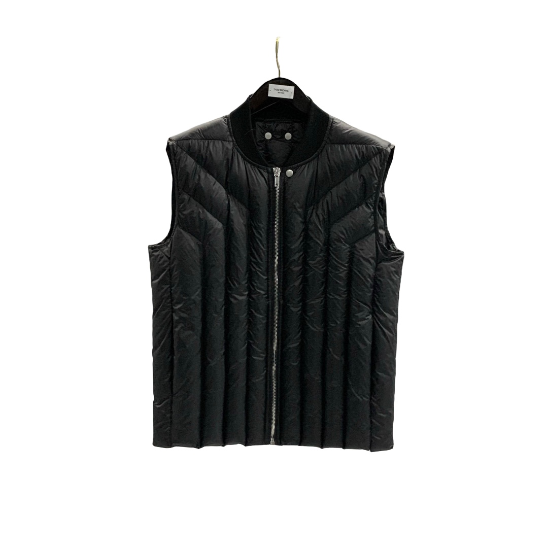 Rick Owens Black Quilted Down Vest - DesignerGu