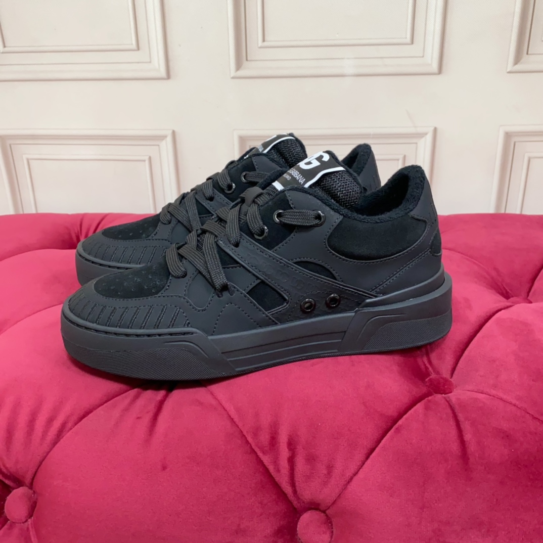 Dolce & Gabbana Mixed-material New Roma Sneakers - DesignerGu