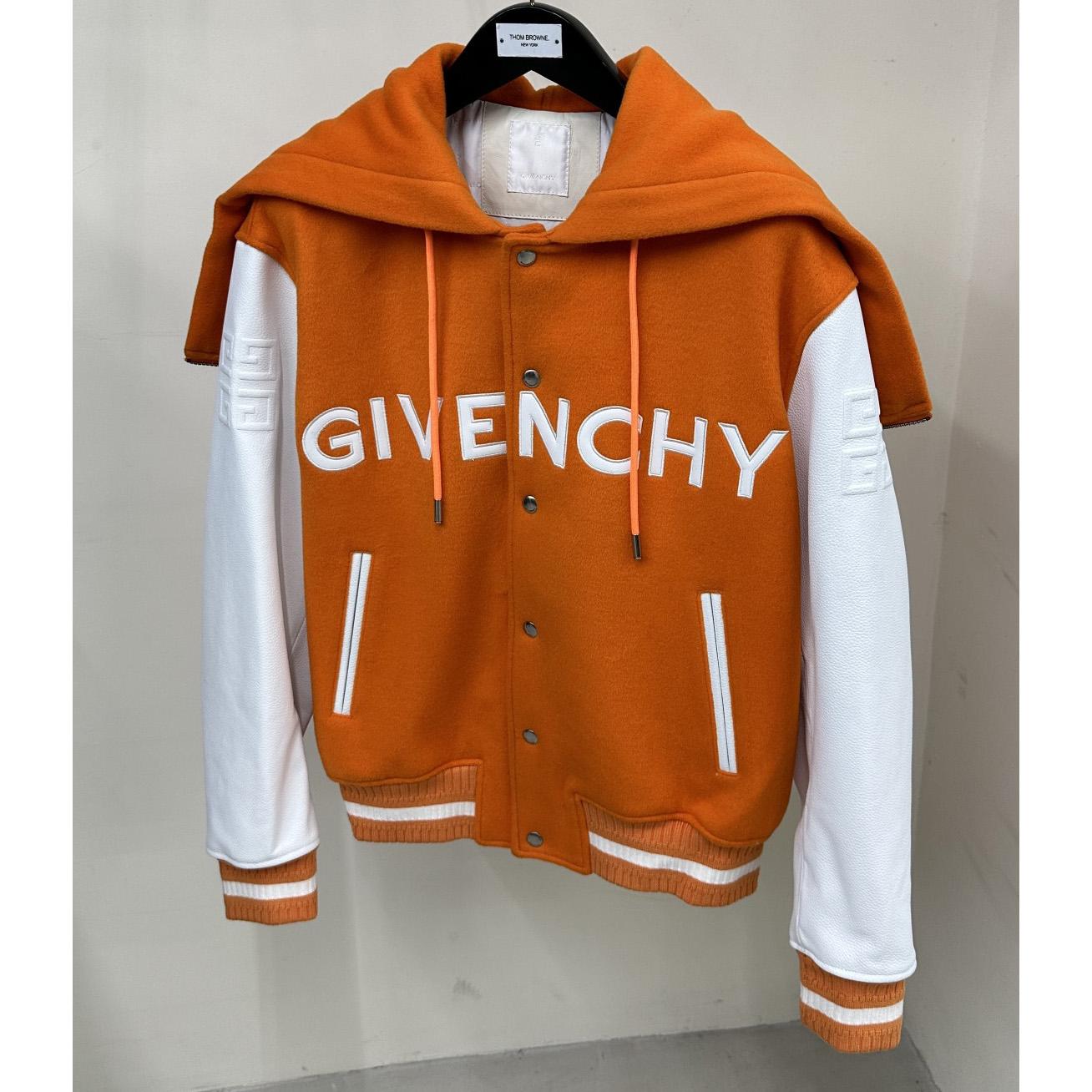 Givenchy Hooded Varsity Jacket In Wool And Leather - DesignerGu
