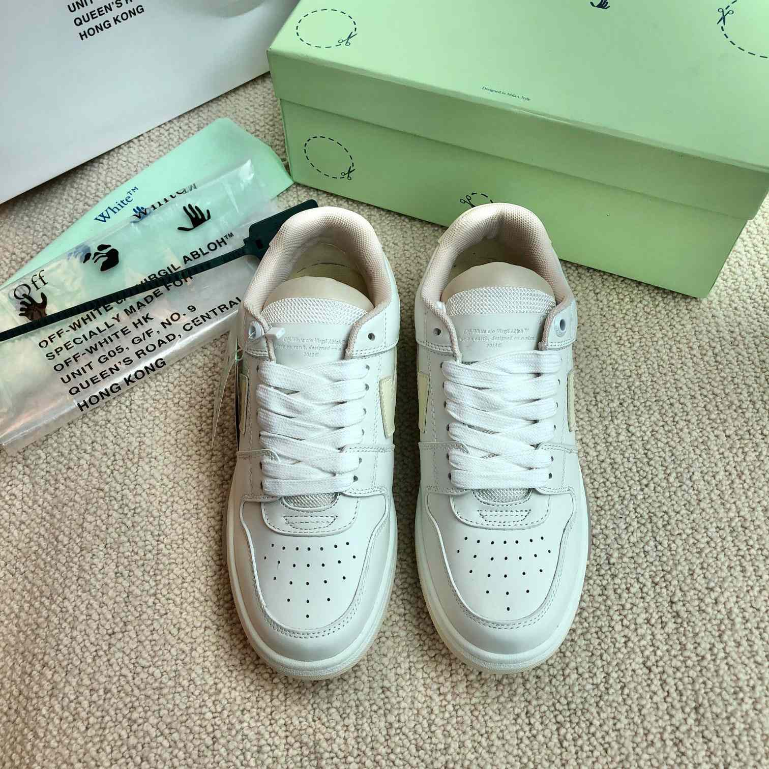 Off White Out Of Office Calf Leather Sneaker - DesignerGu