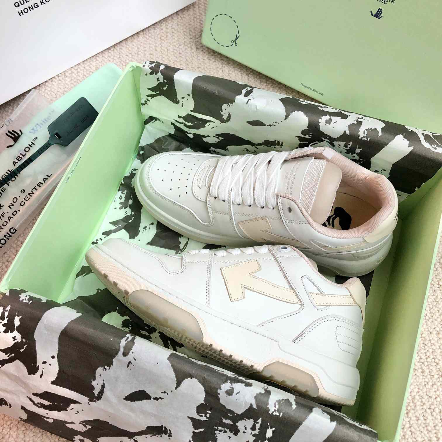 Off White Out Of Office Calf Leather Sneaker - DesignerGu