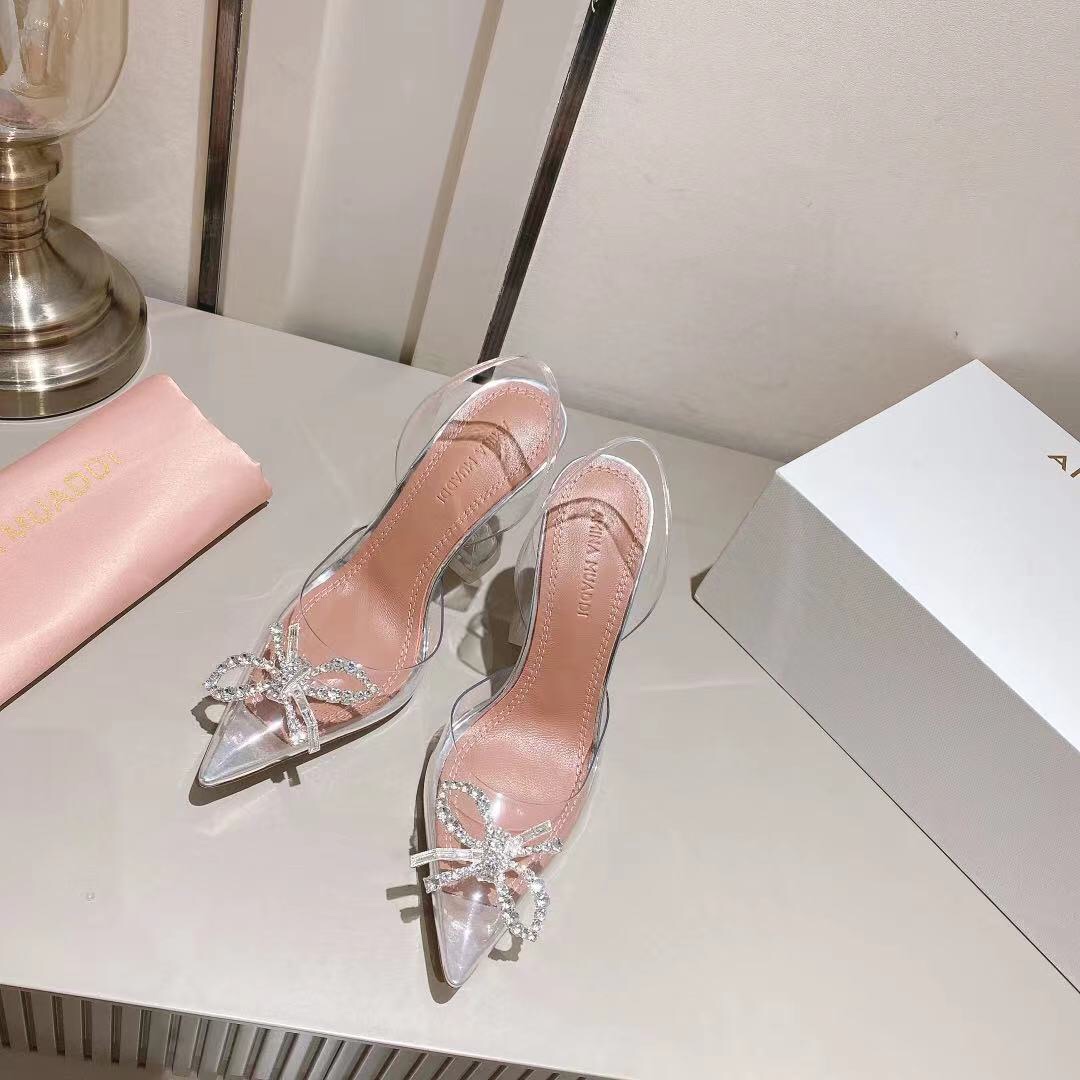 Amina Muaddi Rosie Slingback Pumps - DesignerGu