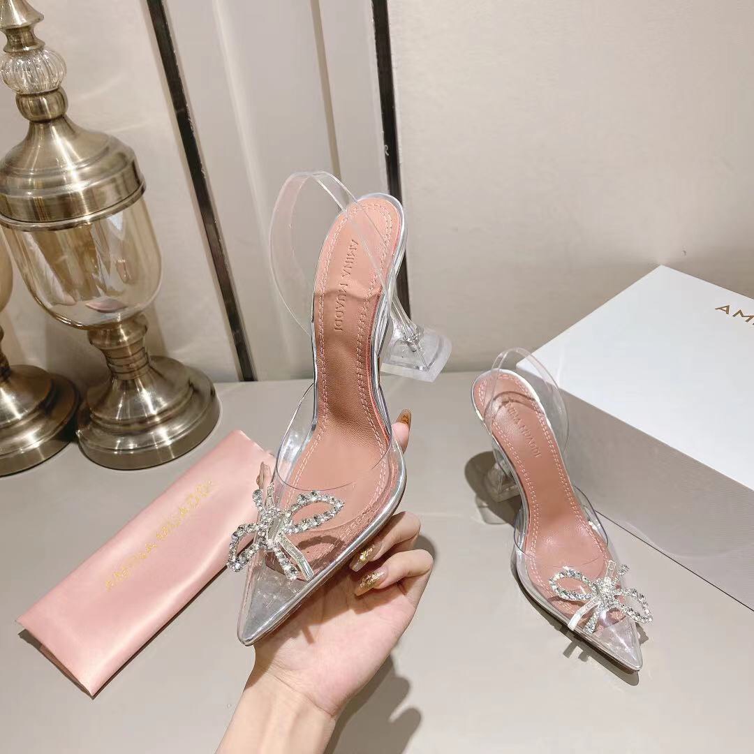 Amina Muaddi Rosie Slingback Pumps - DesignerGu