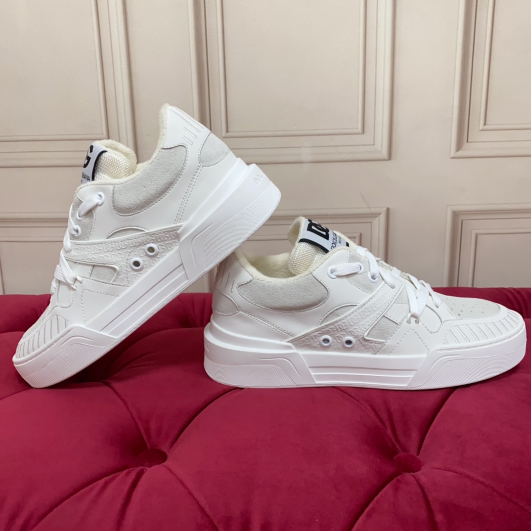 Dolce & Gabbana Mixed-material New Roma Sneakers - DesignerGu