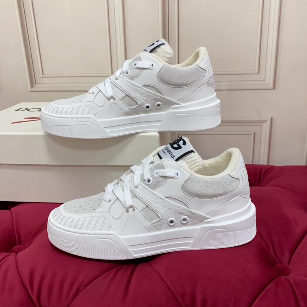 Dolce & Gabbana Mixed-material New Roma Sneakers - DesignerGu