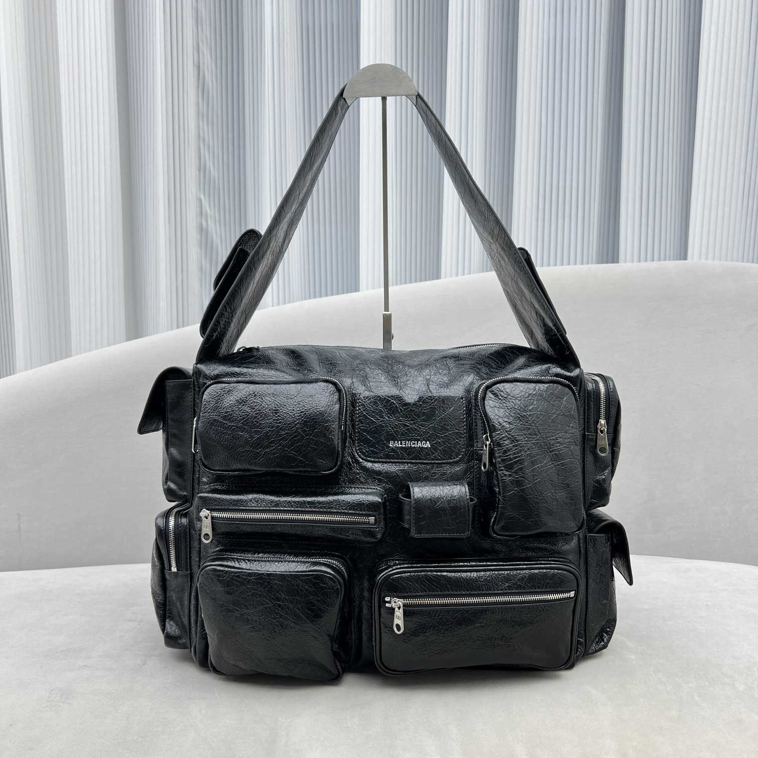 Balenciaga Superbusy Large Sling Bag In Black  - DesignerGu