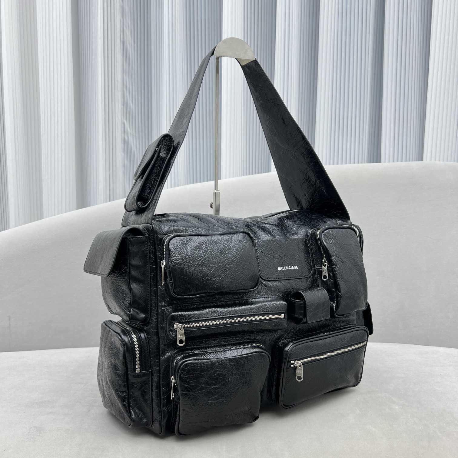 Balenciaga Superbusy Large Sling Bag In Black  - DesignerGu