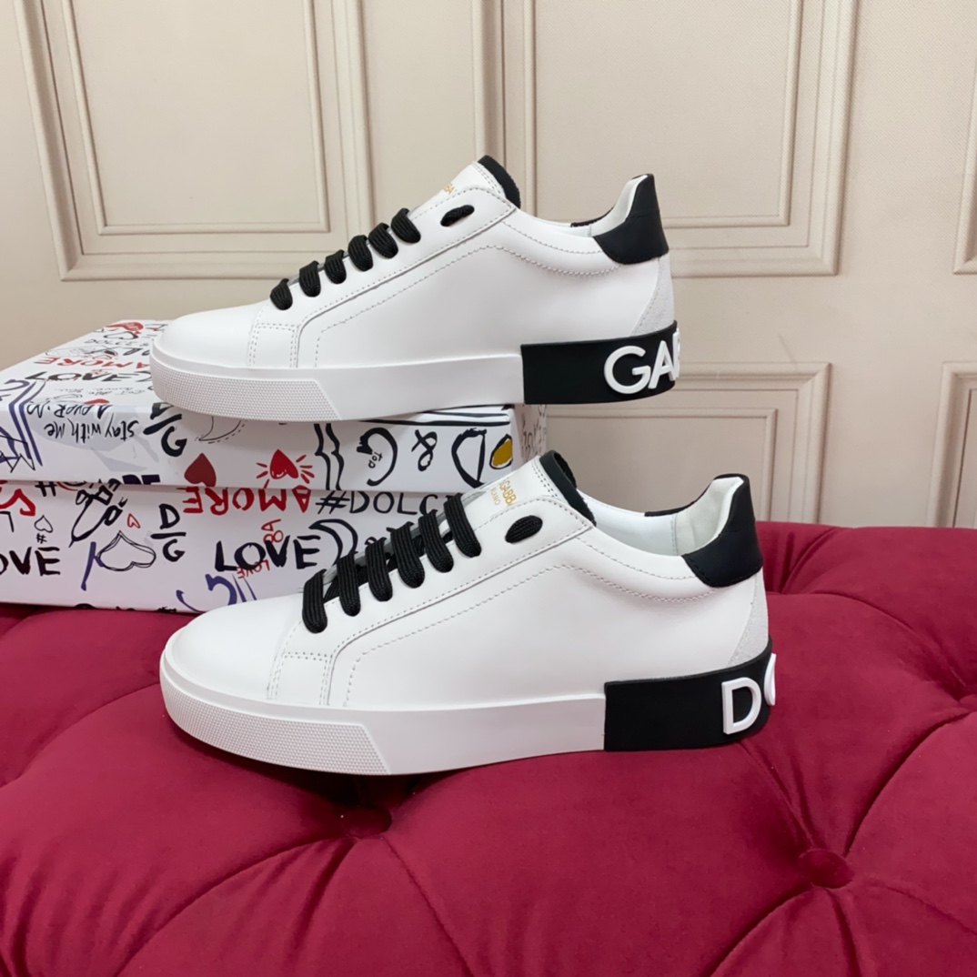 Dolce & Gabbana Calfskin Portofino Sneakers - DesignerGu