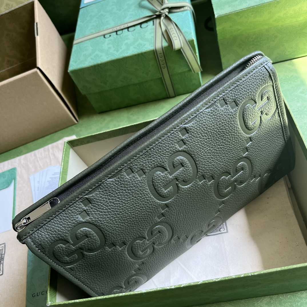 Gucci Jumbo GG Pouch (28.5x 18x 9cm) - DesignerGu