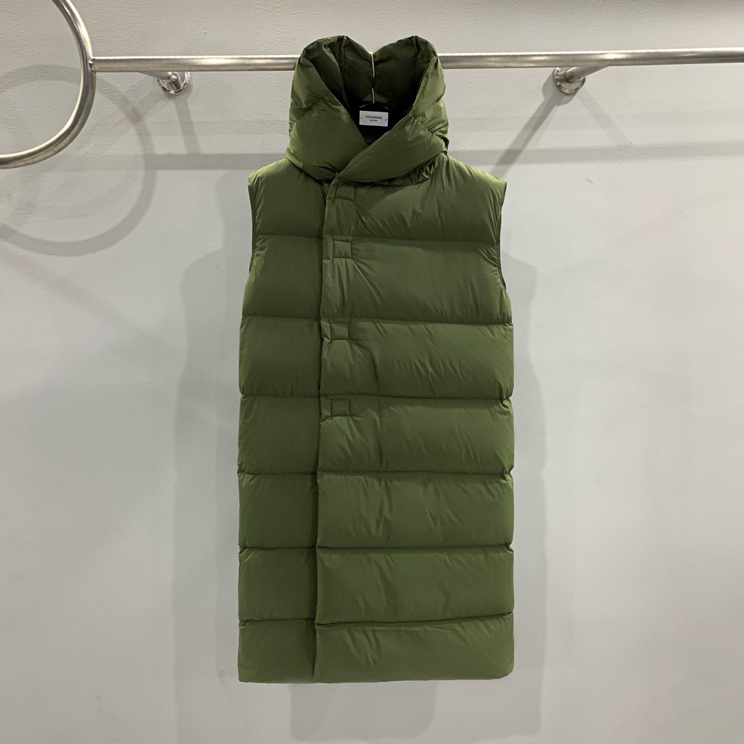 Rick Owens Green Padded Down Vest - DesignerGu