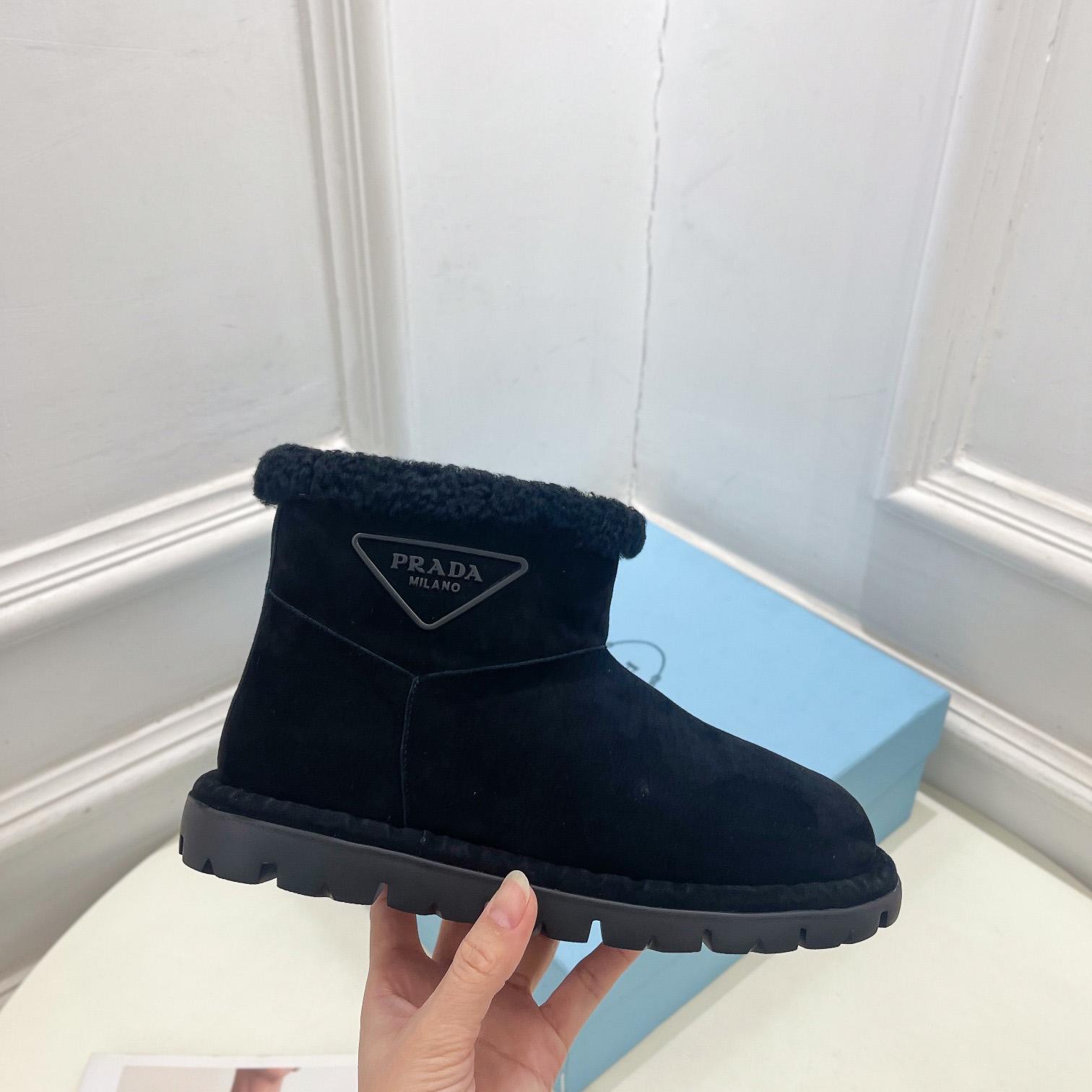 Prada Shearling Booties - DesignerGu