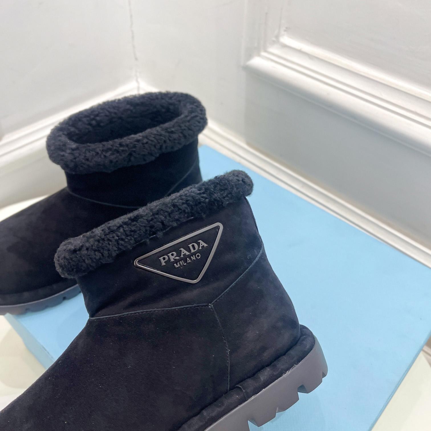 Prada Shearling Booties - DesignerGu