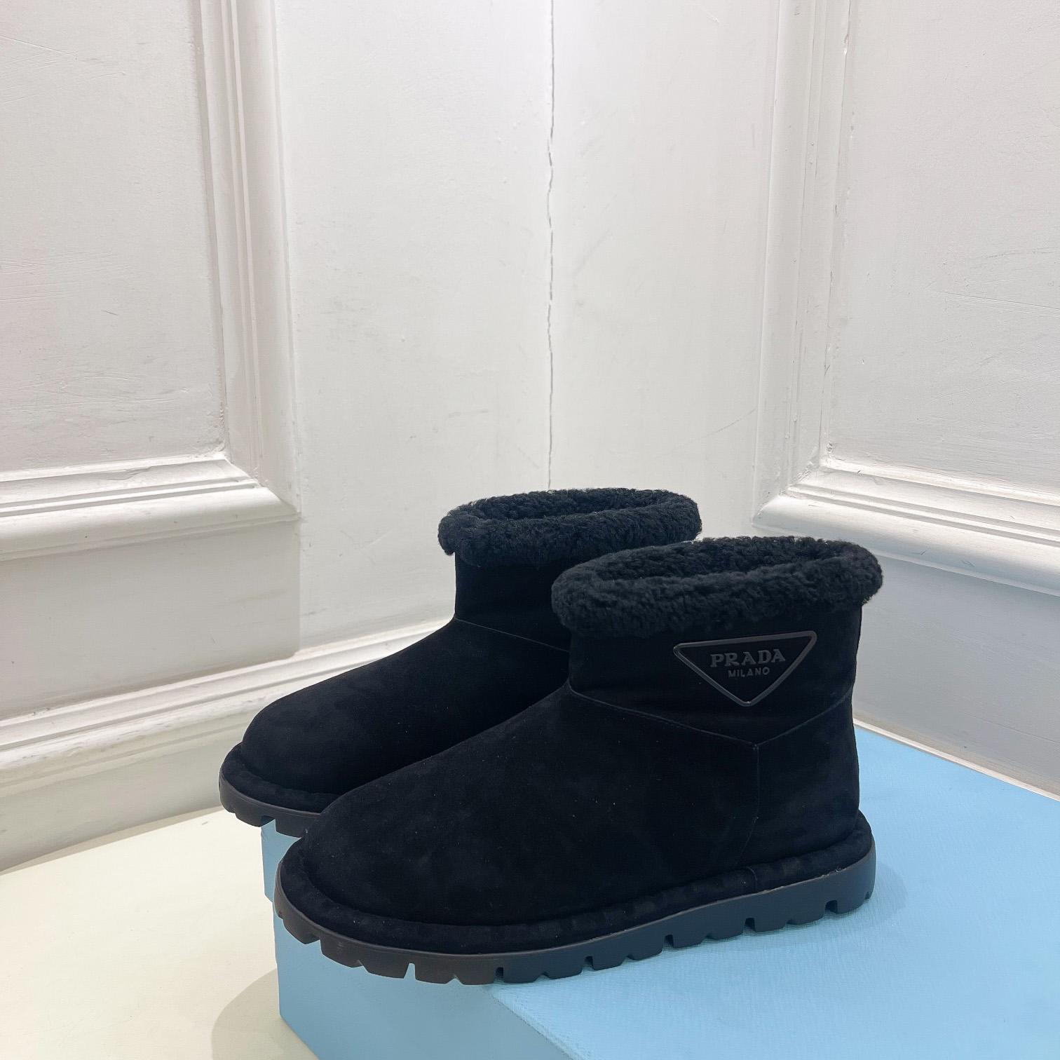 Prada Shearling Booties - DesignerGu