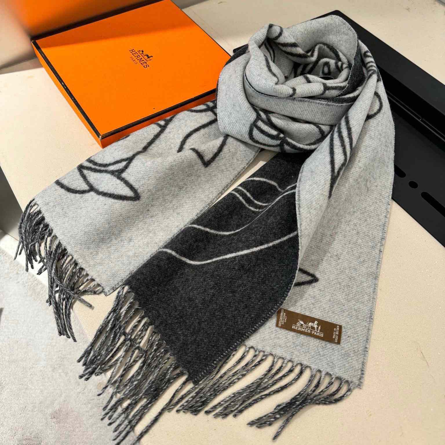 Hermes Casaque Entrelacs Equestres muffler  - DesignerGu