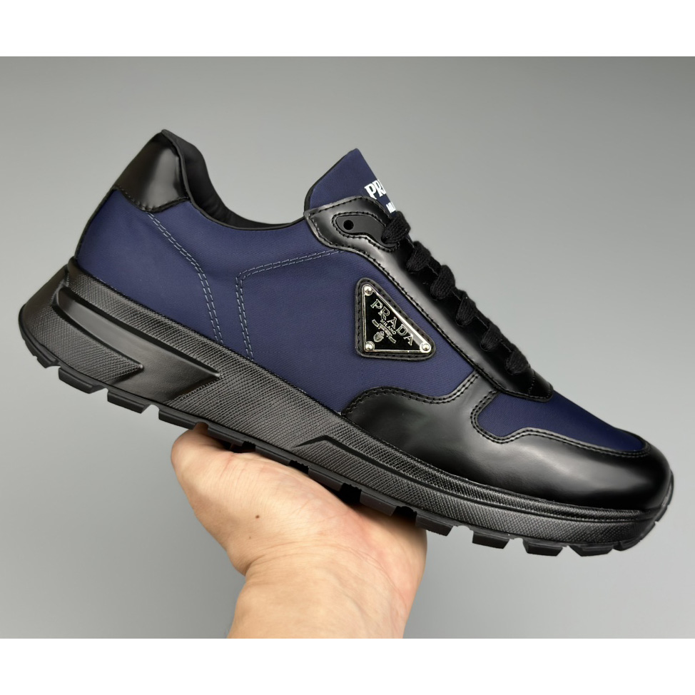 Prada Re-Nylon And Brushed Leather Sneakers - DesignerGu