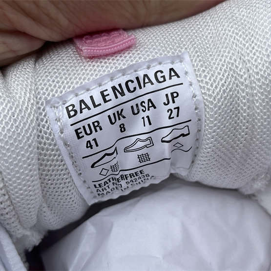 Balenciaga Track Sneaker In Pink Mesh And Suede-like Fabric - DesignerGu