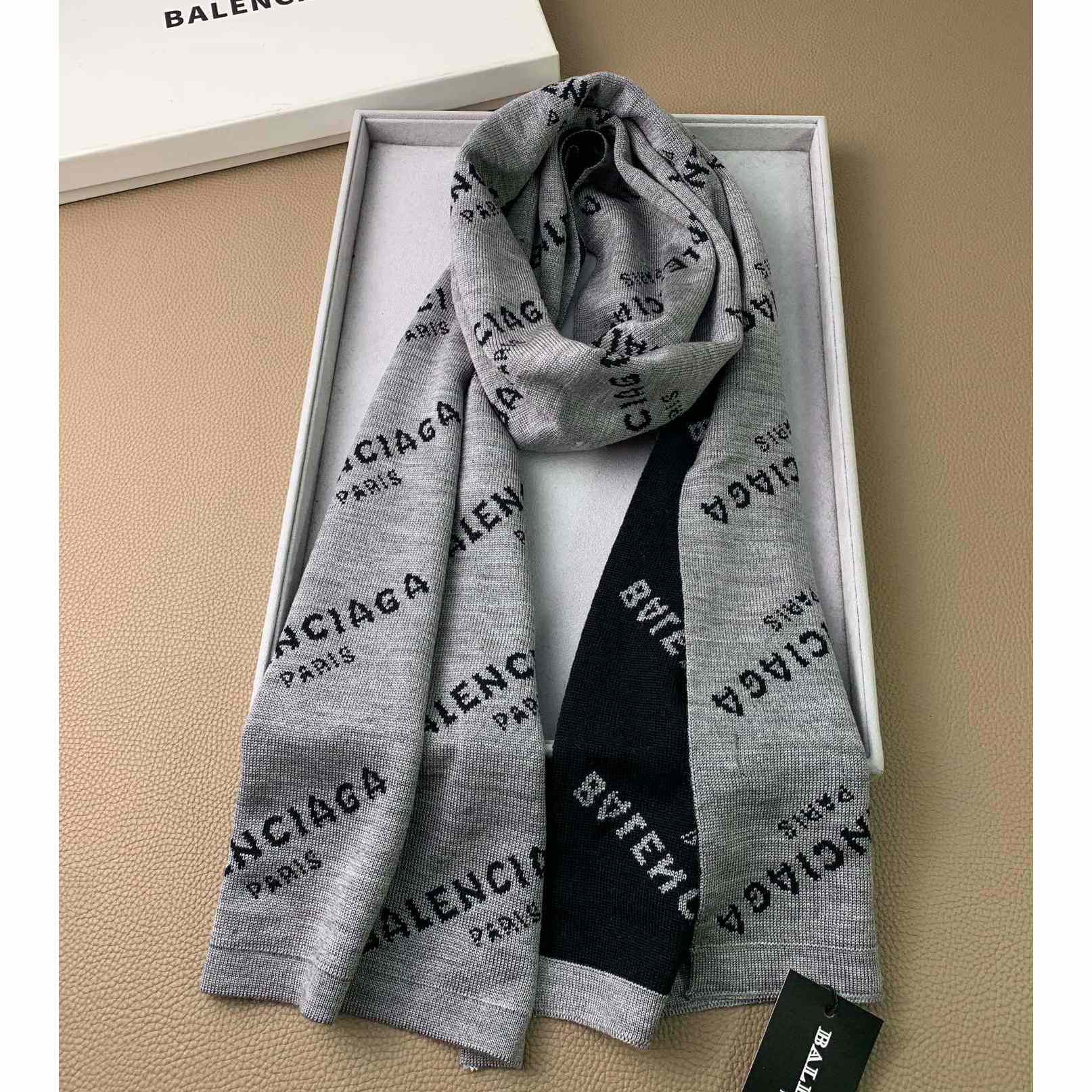 Balenciaga Allover Logo Scarf - DesignerGu