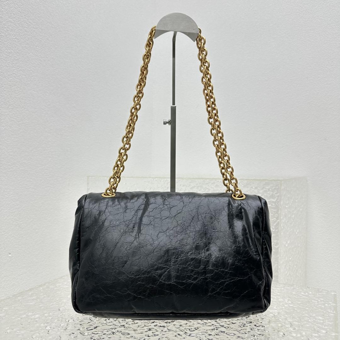 Balenciaga Monaco Small Chain Bag In Black - DesignerGu