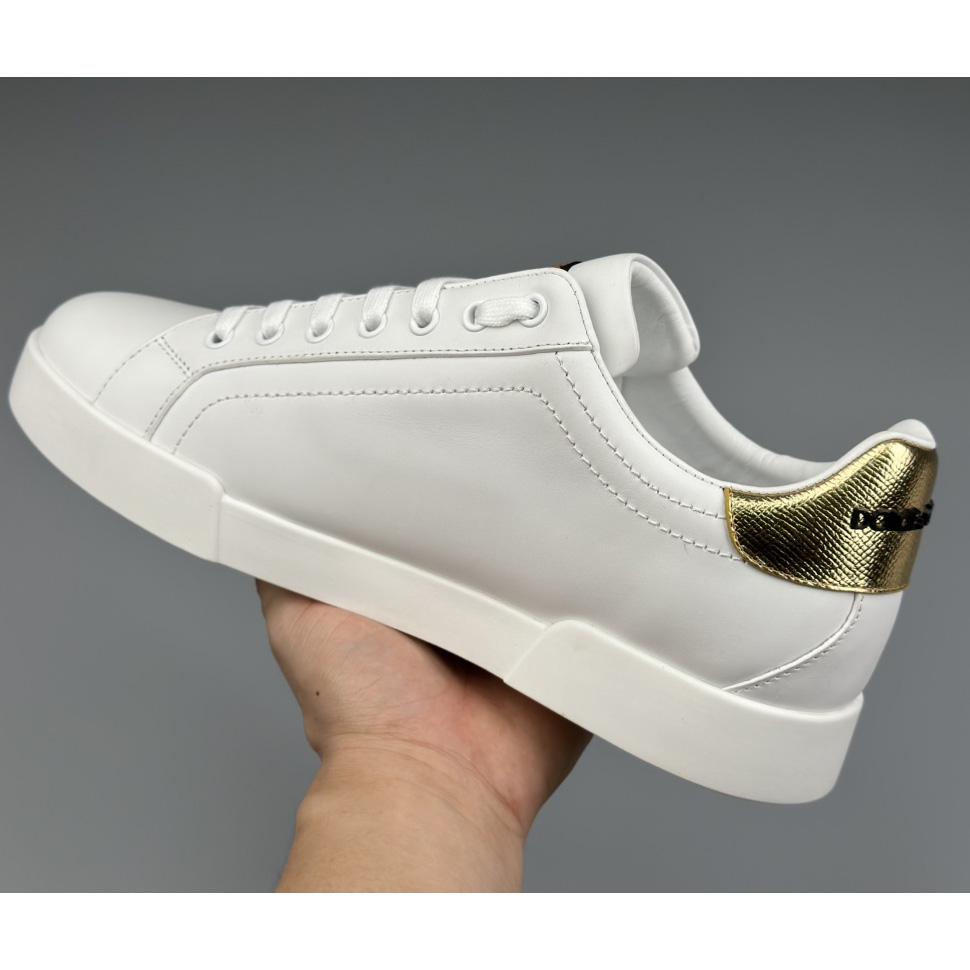 Dolce & Gabbana Calfskin Nappa Portofino Sneakers With Crown Patch - DesignerGu