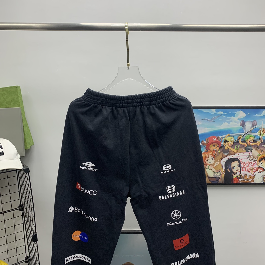 Balenciaga Top League Baggy Sweatpants In Black - DesignerGu