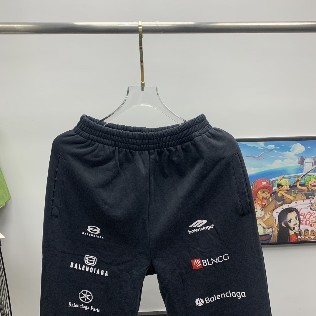 Balenciaga Top League Baggy Sweatpants In Black - DesignerGu