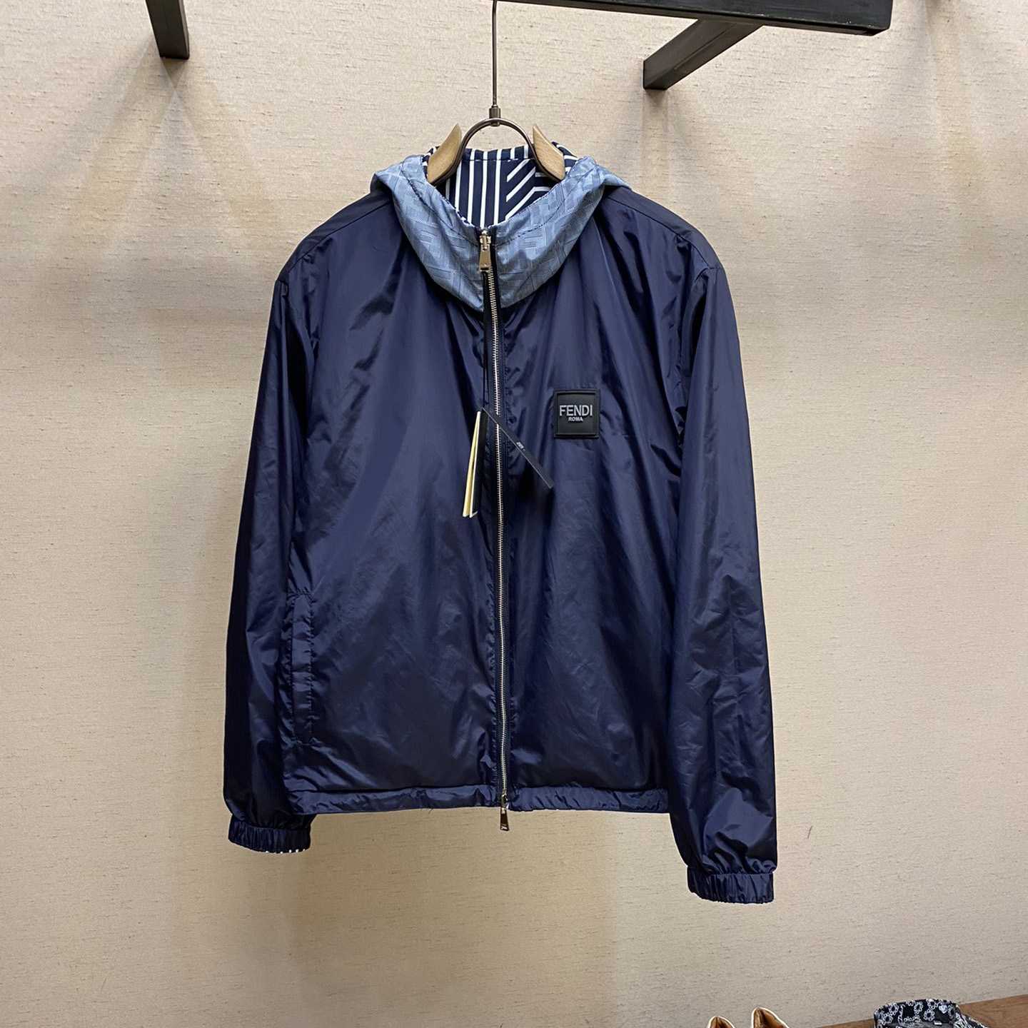 Fendi Blue Tech Fabric Jacket - DesignerGu