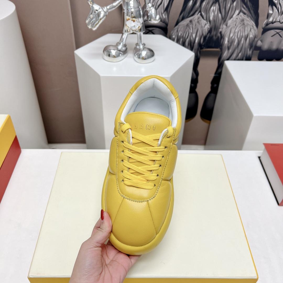 Marni Yellow Leather Bigfoot 2.0 Sneaker - DesignerGu