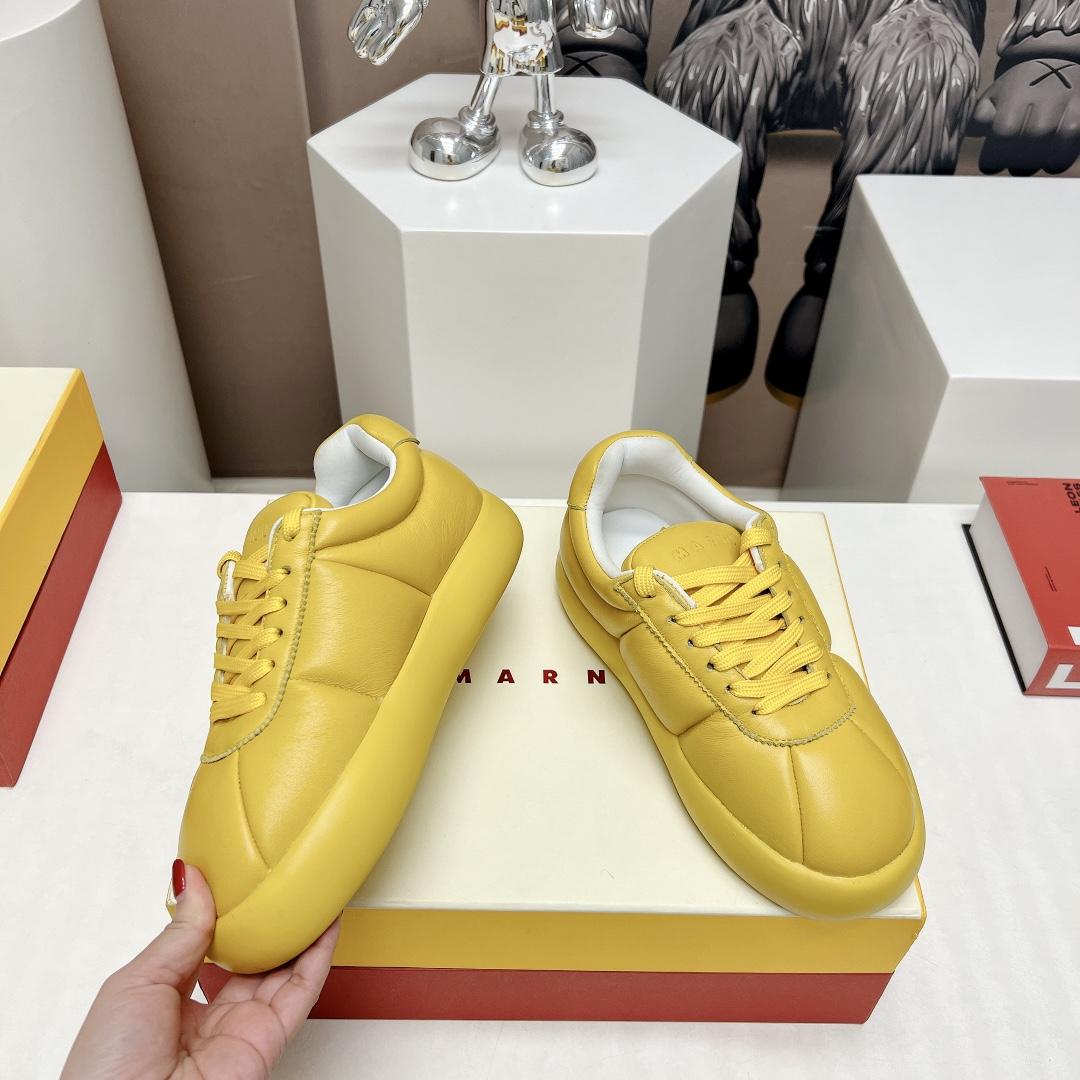 Marni Yellow Leather Bigfoot 2.0 Sneaker - DesignerGu