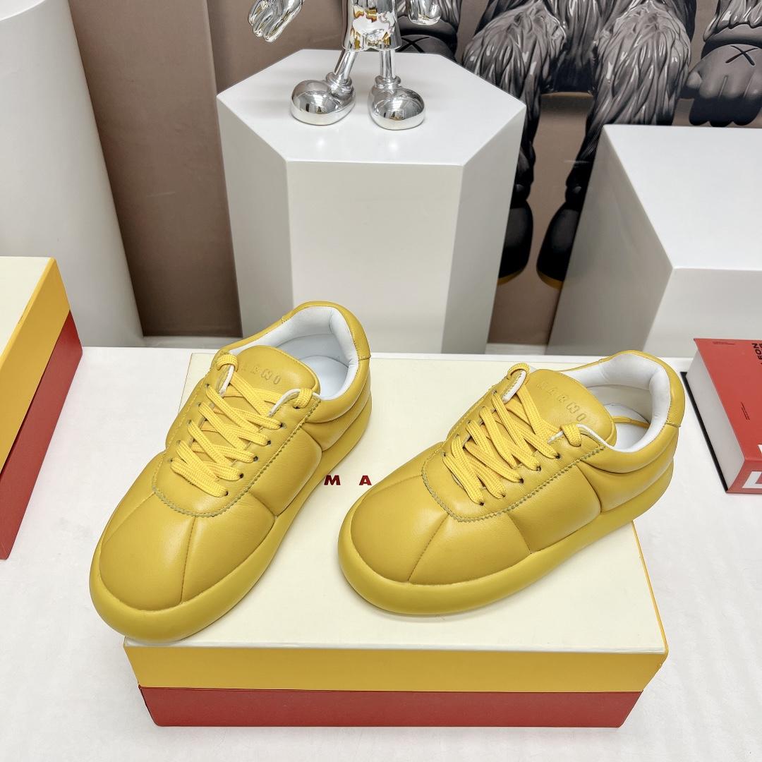 Marni Yellow Leather Bigfoot 2.0 Sneaker - DesignerGu