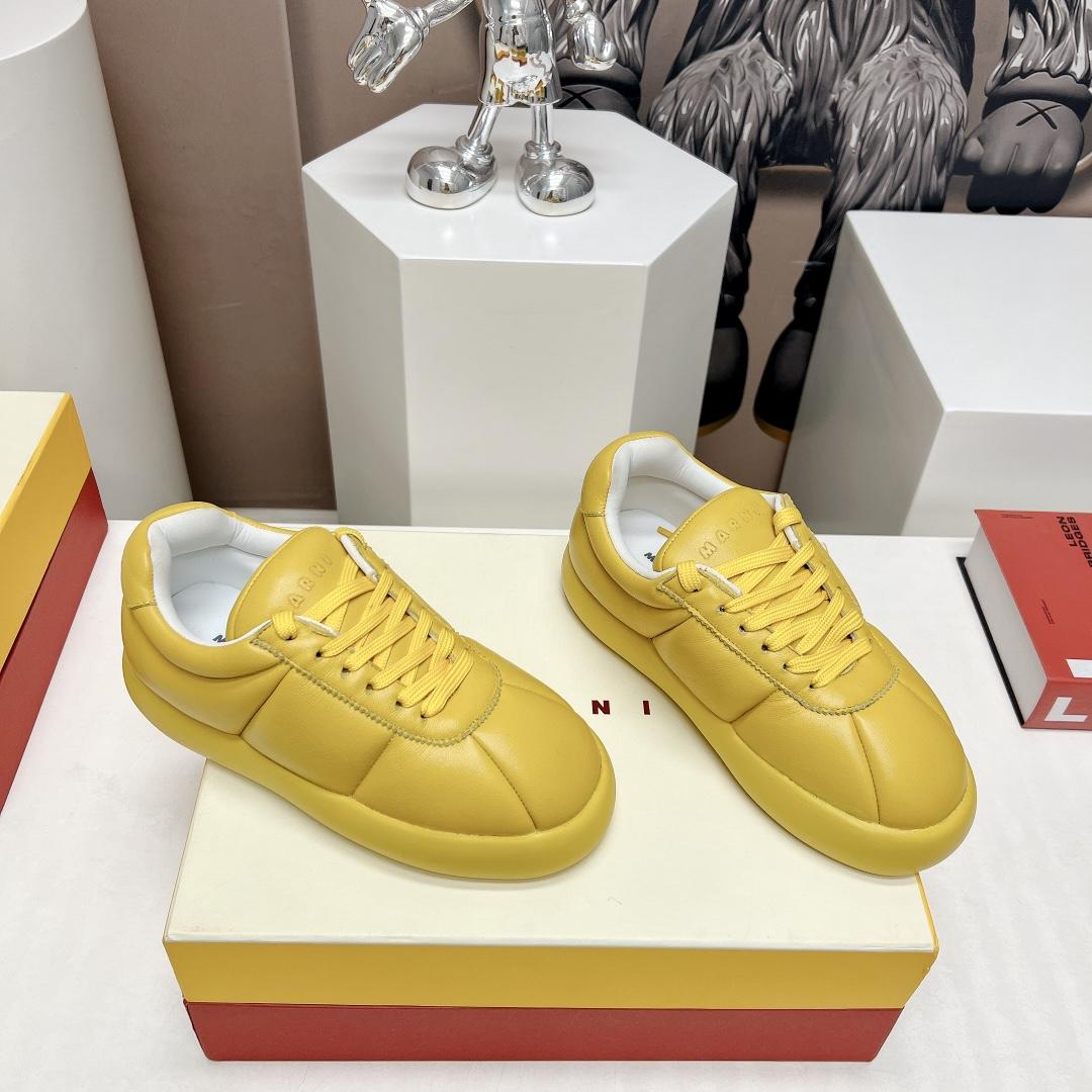 Marni Yellow Leather Bigfoot 2.0 Sneaker - DesignerGu