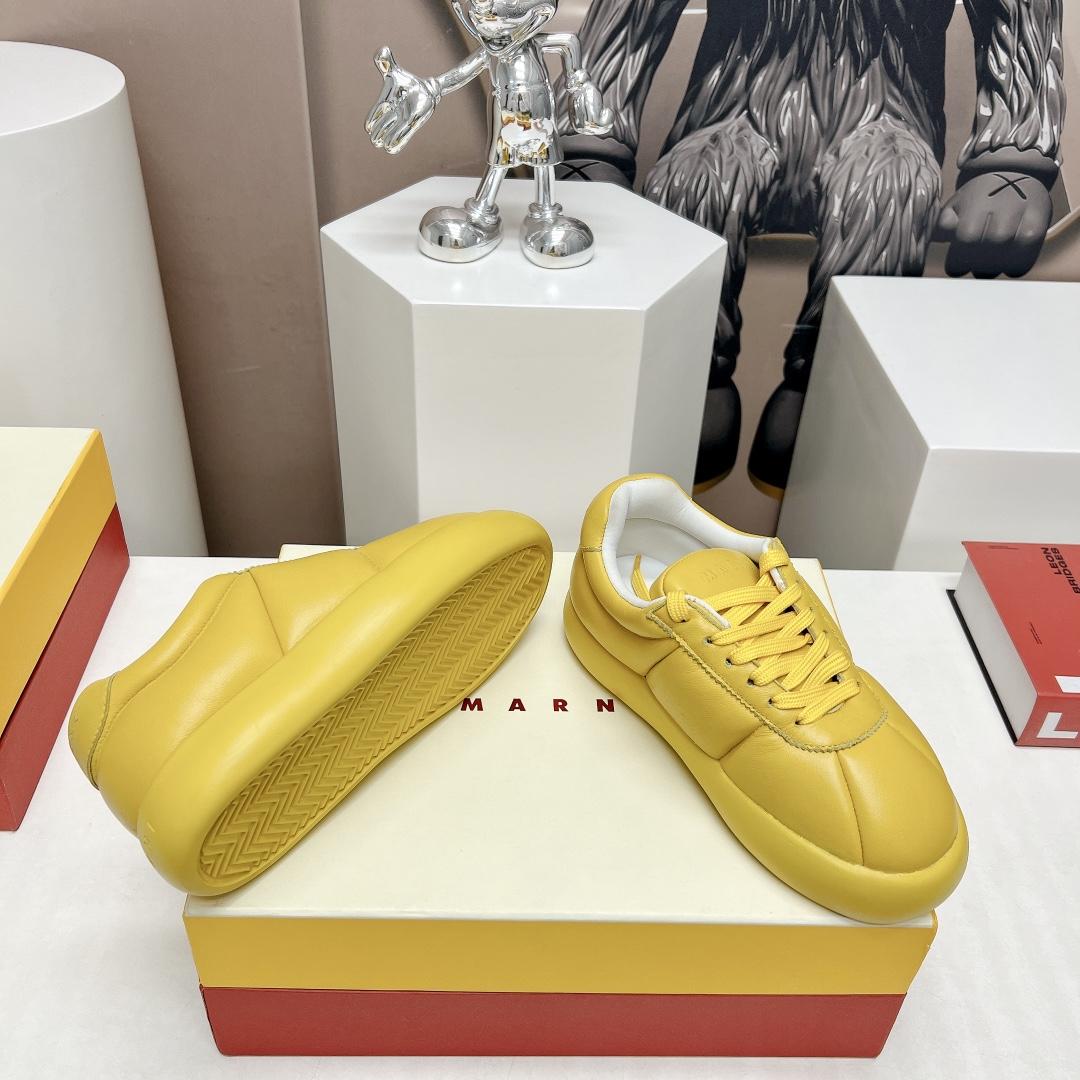 Marni Yellow Leather Bigfoot 2.0 Sneaker - DesignerGu