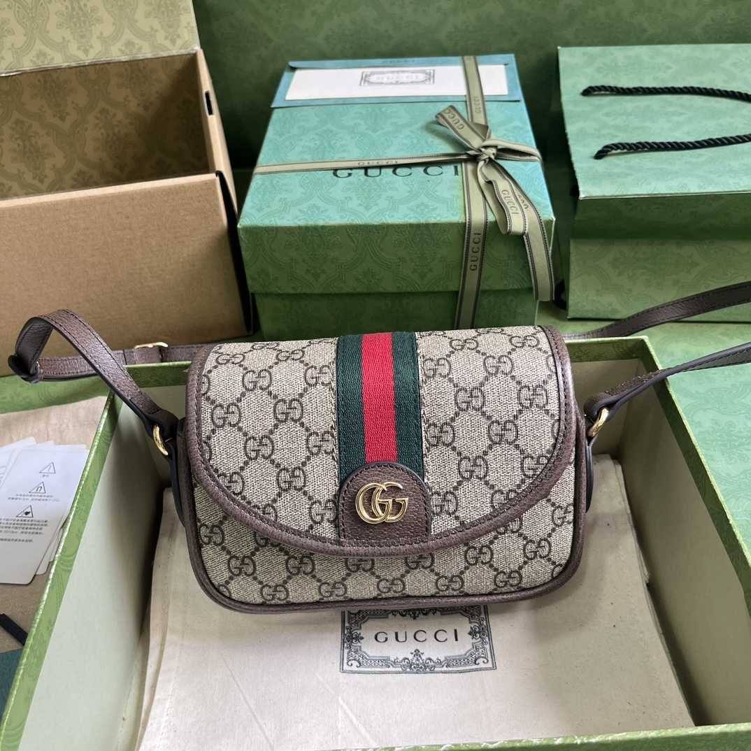 Gucci Ophidia GG Mini Shoulder Bag (19x 13x 5cm) - DesignerGu