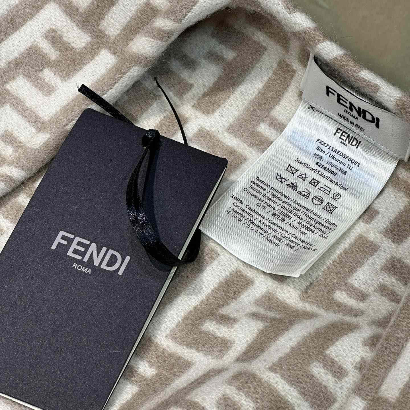 Fendi Beige Wool And Cashmere Poncho - DesignerGu