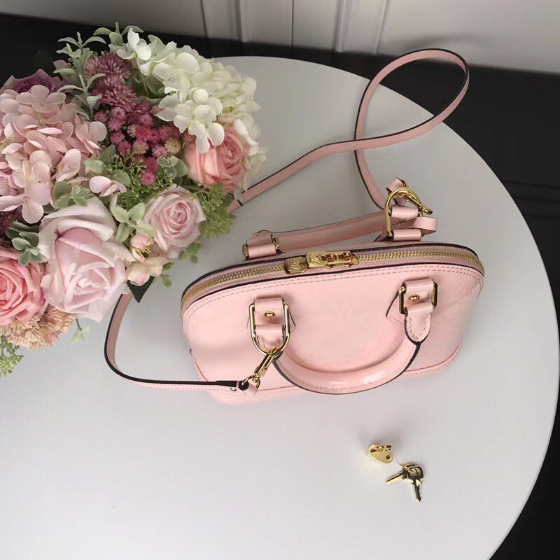 Louis Vuitton Alma Bb Patent Pink  (23.5-17.5-11cm)   - DesignerGu